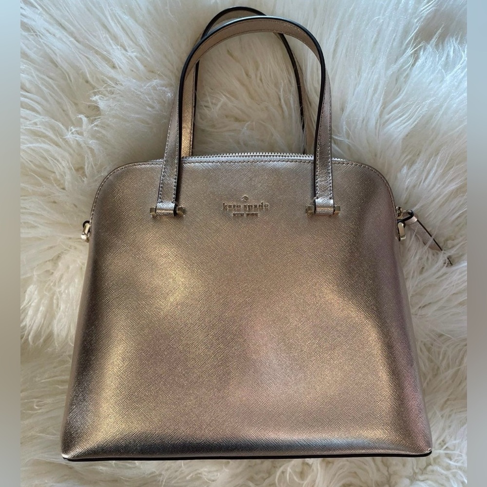 Kate Spade Gold Metallic dome shape Handbag